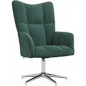 vidaXL Chaise de relaxation Vert foncé Velours