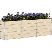 vidaXL Jardinière Ivoire 160 X 40 X 75 Cm Acier