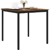 vidaXL Table d'appoint en bois composite, forme carrée