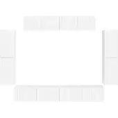 vidaXL : Meubles TV, 8 pièces, blanc brillant