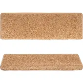 vidaXL Tapis d'escalier 15 pièces 65 x 21 x 4 cm Beige Bord rectangulaire