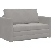 vidaXL Canapé-Lit Gris clair 124 x 204 x 61 cm Velours