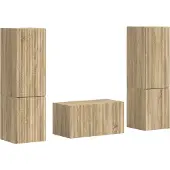 vidaXL Ensemble de meubles TV , 5 pièces, en bois d'ingénierie chêne Sonoma
