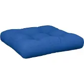 vidaXL Coussin de palette bleu 58x58x10 cm tissu