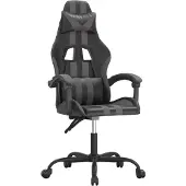 vidaXL Chaise de jeu noir et gris similicuir