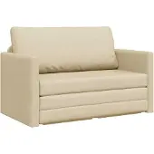 vidaXL Canapé-lit 110 cm en tissu crème