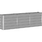vidaXL Jardinière Gris Clair 160 X 40 X 75 Cm Acier