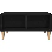 vidaXL Table basse noire imitation chêne 60 x 60 x 30 cm Bois composite