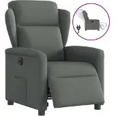 vidaXL Fauteuil relax électrique gris foncé Tissu