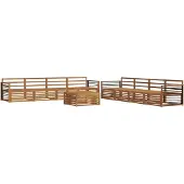vidaXL Ensemble de canapés d'extérieur 9 pièces en bois massif d'acacia naturel