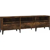vidaXL Armoire TV chêne fumé 150x30x44,5 cm Bois composite
