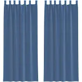 vidaXL Voile Rideaux avec poches pour tringles 2 pcs. Bleu roi