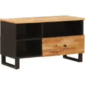 vidaXL Meuble TV marron, 80 x 33 x 46 cm, en bois massif de manguier
