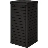 vidaXL Poubelle d'extérieur noire 41x41x86 cm Polypropylène