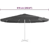 vidaXL Housse de rechange pour parasol anthracite 515 cm