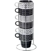 Secret De Gourmet Ensemble Porte-Mugs avec 6 Mugs Ethnik 26 c