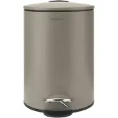 Blomus poubelle à pédale TUBO, poubelle, acier, plastique, taupe, 3 L, 68890
