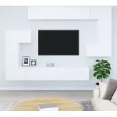 Prolenta Maison Exclusive - Meuble TV mural blanc en bois composite