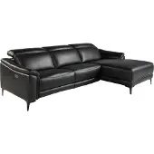 ANGEL CERDA SL Angel Cerdá Canapé relax droit en cuir noir 6205
