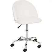 Zesso Eazy Living Chaise de bureau Rhône Blanc Teddy
