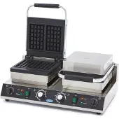 Maxima Waffle Maker 4 Pieces Brussels Waffle, Gaufrier, Argent