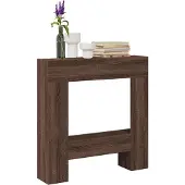 vidaXL Bordure de cheminée marron imitation chêne 81x18x82 cm Matériau dérivé du bois