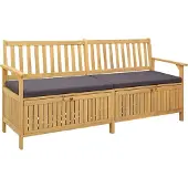 vidaXL Banc avec rangement et coussins, 170 x 63 x 84 cm