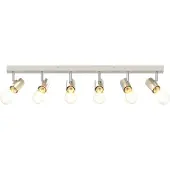 vidaXL Spot de plafond avec spots Nickel 73 x 6,5 x 11,5 cm Métal