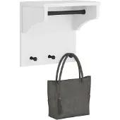 vidaXL Porte-manteau mural SANDNES blanc 43x30x42 cm bois massif pin