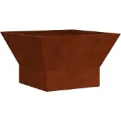 vidaXL – Brasero décor imitation rouille, 60 x 60 x 35 cm, acier résistant aux intempéries