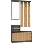 Top E Shop Mur d’entrée PRIIT – chêne artisan / anthracite