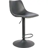Fonq Oregon Tabouret de bar avec surpiqûres contrastées beige, noir.