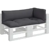 vidaXL Coussins de palette lot de 3 anthracite tissu