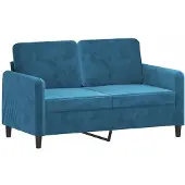 vidaXL 3-tlg. Sofagarnitur Blau Samt