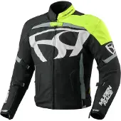 MUGENRACE Aggressore-T Veste Textile Noir Blanc Jaune Fluo Imperméable Taille XS