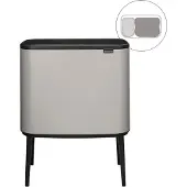 Brabantia Poubelle Tactile, Poubelle, Gris