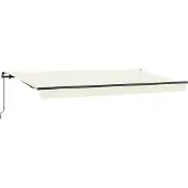 vidaXL , store enroulable crème, 350 x 200 cm, tissu