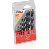 Kreator Set de forets à bois 8 pièces 3-10mm