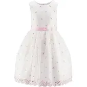 Happy girls Robe kiwi / rose / blanc