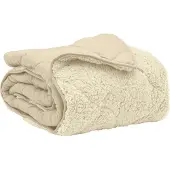 vidaXL Couette toutes saisons rembourrée crème 135 x 220 cm
