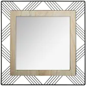 Atmosphera Miroir Joe en métal et MDF - 45 x 45 cm