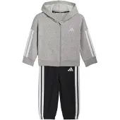 Adidas Survêtement gris chiné / noir / blanc