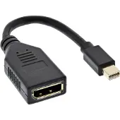 InLine 17150S Câble Mini DisplayPort mâle à DisplayPort femelle, 4K2K, noir, 0,15m