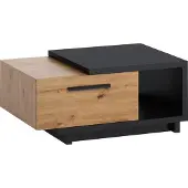 Mirjan 24 Table basse 90 cm DELAWARE – chêne artisan / noir mat