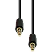 ProXtend Mini-jack 3 pôles Slim Câble m-m noir 0.5m