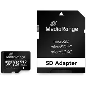 MediaRange SD MicroSD Card 512GB UHS-1 Cl.10 inkl. Adapter (MR947)