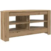vidaXL Meuble TV d'angle, 102 x 40,5 x 45 cm, bois imitation chêne artisanal