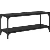 vidaXL Meuble TV noir imitation chêne 100x33x41cm