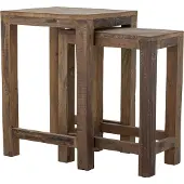 Bloomingville Table d'appoint Galen marron, lot de 2 pièces