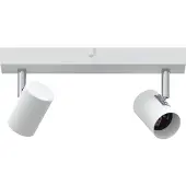 vidaXL Spot encastrable avec spots Blanc 26 x 6,5 x 11,5 cm Métal